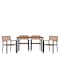 Flash Furniture 5 Piece Faux Teak Patio Set with 4 Stack Chairs XU-DG-304860064-GG - alternate 2